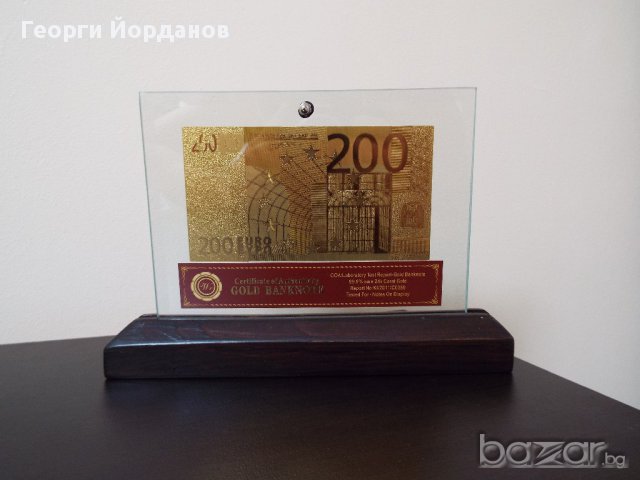 Банкноти сувенири 500 златни евро банкноти със сертификат, снимка 12 - Нумизматика и бонистика - 14167972