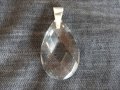 Ново кристално, сребърно колие (сребро + кристал)