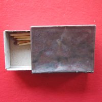 Страхотна стара кутийка кутия поставка метален кибрит, снимка 4 - Колекции - 25747696
