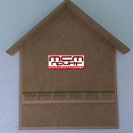  Къщичка закачалка за ключове от MDF 6mm с 4 кукички, снимка 1 - Декорация за дома - 10303112