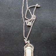 сребърен медальон със седеф, снимка 6 - Колиета, медальони, синджири - 17207527