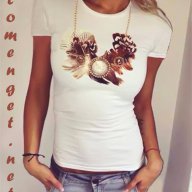 ПОСЛЕДНИ БРОЙКИ! Хитова дамска тениска NATURAL с CK дизайн! Създай модел с твоя снимка!, снимка 1 - Тениски - 8974817