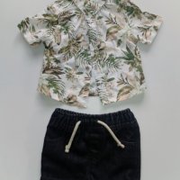 Комплект за бебе, риза и дънкови панталонки, размер 62 см, снимка 1 - Комплекти за бебе - 24190118