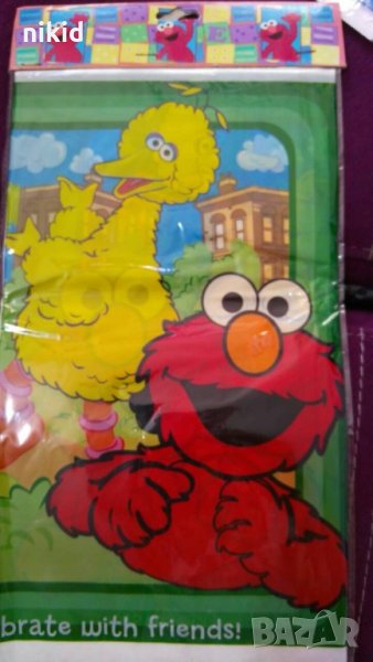 Приятели от  Улица Сезам Бисквитено чудовище Muppet Cookie Monster найлонова покривка за парти рожде, снимка 1