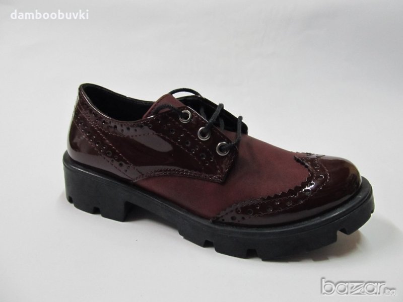 Детски обувки PONKI с платформа бордо, снимка 1