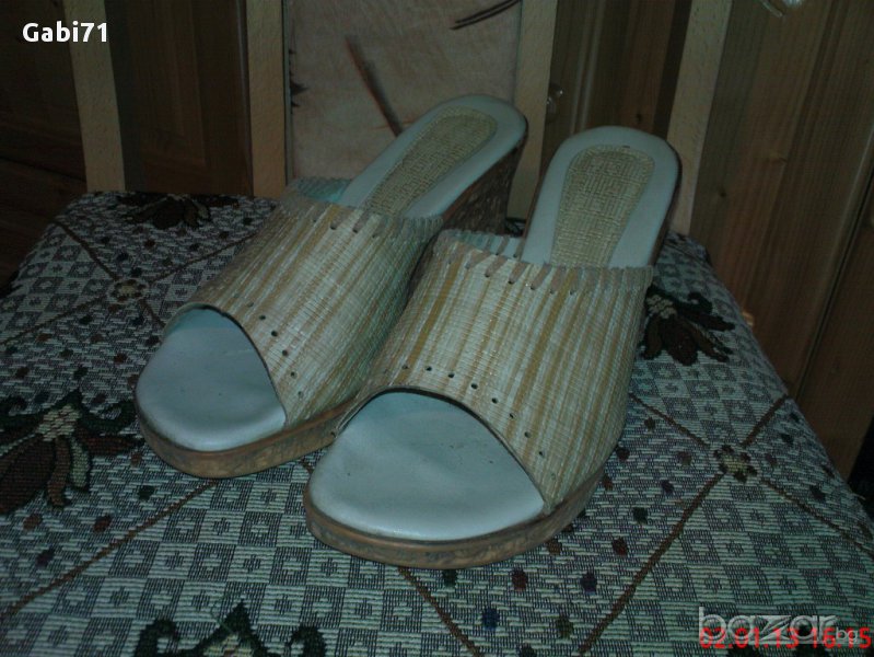 Чехли летни дамски от естествена кожа № 38, 20 лв., снимка 1