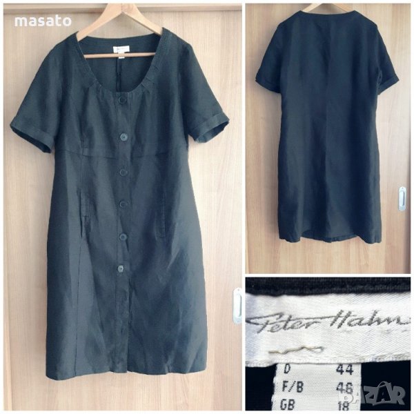 Peter Hahn - черна ленена рокля, снимка 1