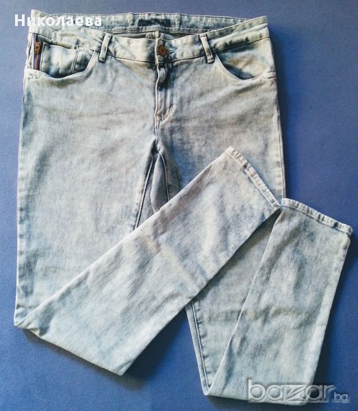 Избелени слим дънки, р-р 42, снимка 1