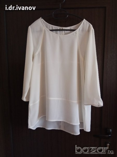 бяла шифонена риза /туника, снимка 1