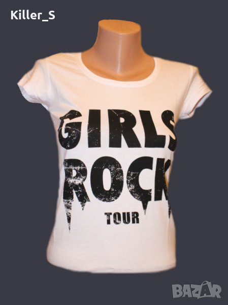 \m/ Дамска тениска Girls Rock \m/, снимка 1