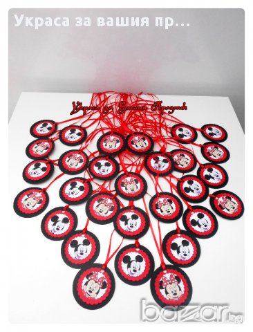 медальони с Мики и Мини Маус подаръчета за детски рожден ден 