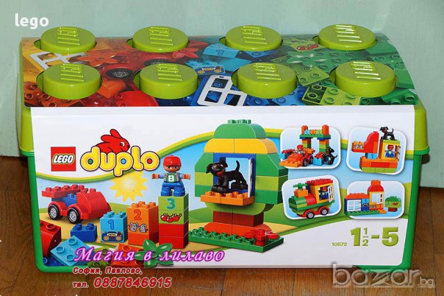 Продавам лего LEGO DUPLO 10572 - Пласмасова кутия с 65 части, снимка 1 - Образователни игри - 11662570