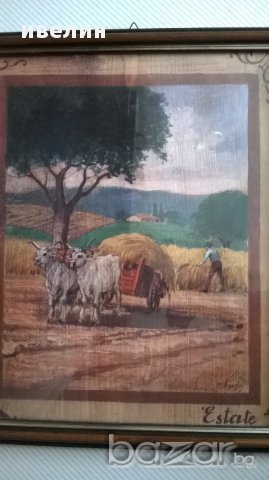 картина-стара италианска репродукция "лято", снимка 2 - Декорация за дома - 13004841