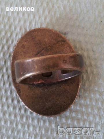 Стар бронзов масивен пръстен добре запазен за времето си , снимка 2 - Антикварни и старинни предмети - 12630383