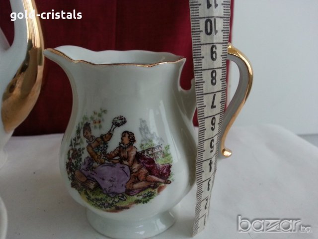  фин порцелан чаши за кафе чайник захарница латиера zajecar, снимка 7 - Антикварни и старинни предмети - 20188820