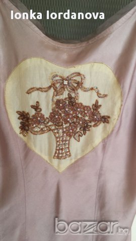 Дизайнерска рокля-пепел от рози, размер Л, снимка 2 - Рокли - 18098113