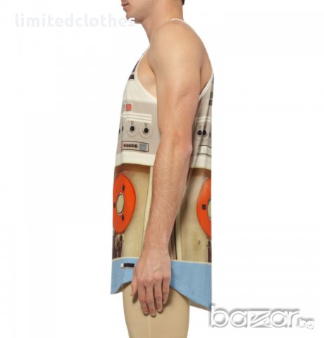 GIVENCHY MULTICOLOR TAPEDECK PRINT Мъжки Потник size L, снимка 3 - Тениски - 10842728