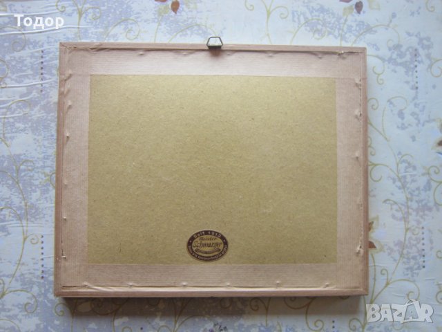 Стара немска картина офорт , снимка 4 - Картини - 26009962