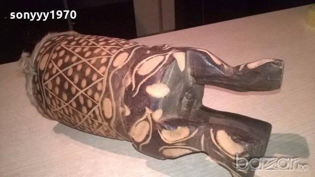 Африканска тарамбука с кожа от антилопа-33х17см-внос швеицария, снимка 5 - Ударни инструменти - 19957662