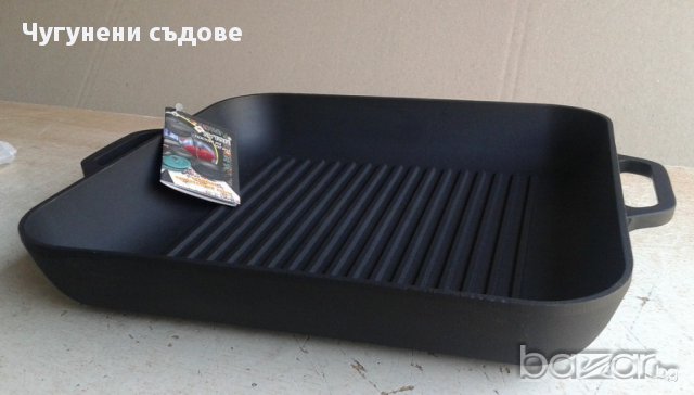 Чугунени грил тигани квадратни, 18 см, 24 см, 26 см, 28 см, 35 см, снимка 7 - Съдове за готвене - 10329972