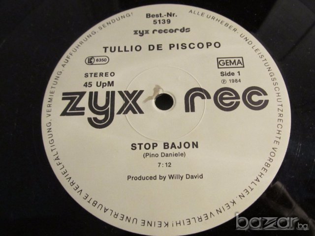 Грамофонна плоча Club mix Tolio De  Piscopo - Stop Bajon изд. 1984 година ., снимка 3 - Грамофонни плочи - 17424109