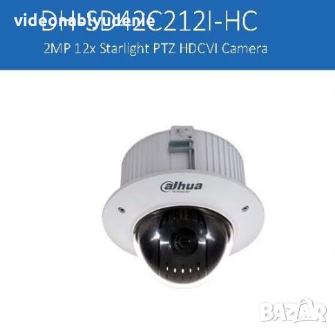 DAHUA SD42C212I-HC 2MP PTZ HDCVI DWDR 3D DNR IK10 12X Оптичен Zoom Метална Камера -30 °C to +60 °C, снимка 1 - HD камери - 22504117