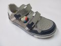 Ортопедични детски обувки от естествена кожа RENBUT сиво/синьо