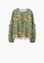 Флорален топ, снимка 1 - Блузи с дълъг ръкав и пуловери - 24957661