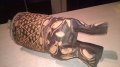 Африканска тарамбука с кожа от антилопа-33х17см-внос швеицария, снимка 5