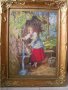 гоблен Момиче на извора,картина,пано, снимка 1 - Гоблени - 17020839