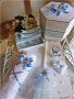 Комплект за кръщене в светло синьо с Мече, снимка 1 - Подаръци за кръщене - 16259449