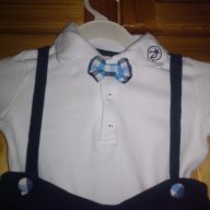 Панталон, боди с папионка и яке , снимка 1 - Комплекти за бебе - 13663850