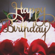 топер за торта с надпис Happy Birthday  за украса рожден ден декорация, снимка 4 - Други - 15762577