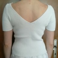 бяла елегантна и семпла дамска блуза, снимка 4 - Тениски - 10476209