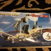 3D дървен пъзел Пиратски кораб - 48см , снимка 1 - Образователни игри - 23530841