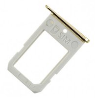 SIM държач за Samsung G925 S6 Edge /Златен/, снимка 1 - Резервни части за телефони - 25075151