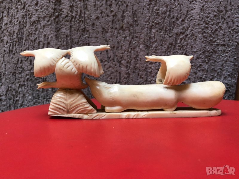 Композиция от зъб на морж-Чукотка 1970г., снимка 1