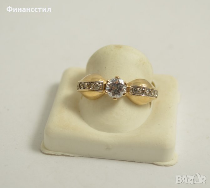 златен пръстен 43553-6, снимка 1