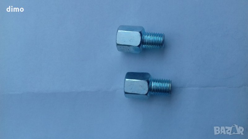 Преходник за огледала на мотопед , педалетка мотоциклет велосипед, снимка 1