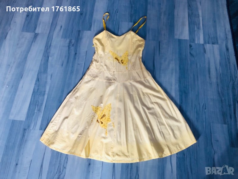 Жълта рокля пеперуда, снимка 1