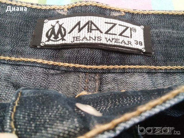 Дамска дънкова пола с колан, размер 38, снимка 3 - Поли - 18415685