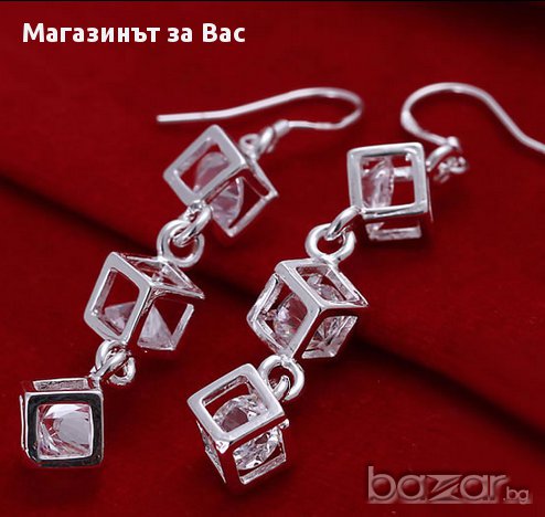 Сребърни обеци за всяка дама 028, снимка 2 - Обеци - 17514345