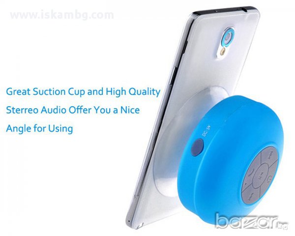 Водоустойчива Bluetooth тонколона за баня код 1071, снимка 6 - Слушалки и портативни колонки - 13329446