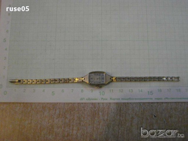 Часовник "ЧАЙКА" дамски съветски ръчен позлатен работещ, снимка 2 - Дамски - 12368359