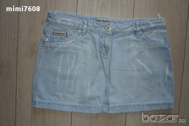 къса дънкова пола, снимка 4 - Поли - 11326863