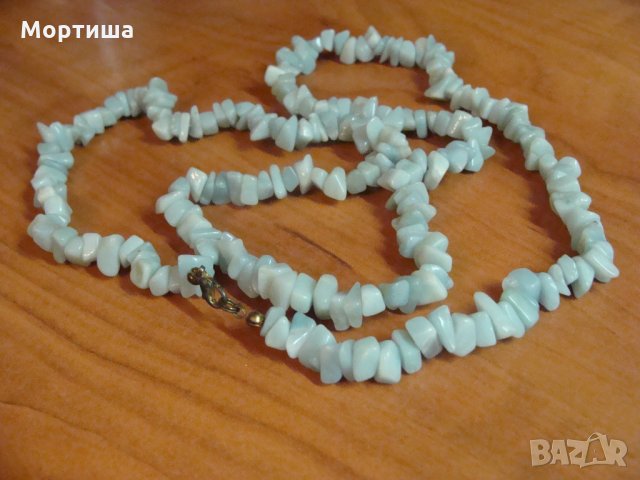 Руска Ретро огърлица естествен ларимар разпродажба 