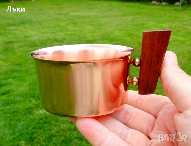 Медни чаши 120 мл.,чиста червена мед. , снимка 2 - Антикварни и старинни предмети - 25300632