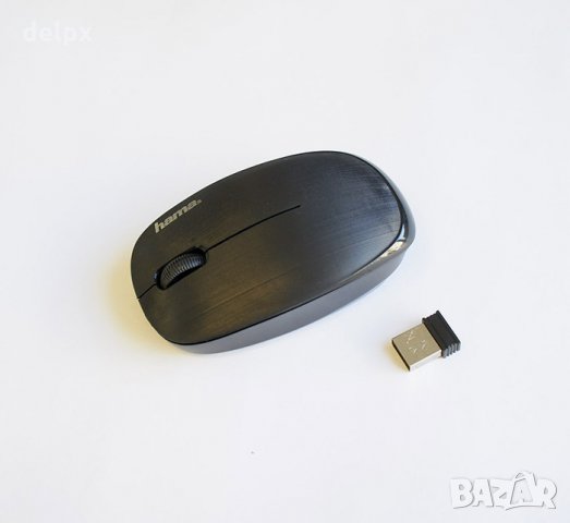 Оптична безжична мишка HAMA черна USB DPI=1200, снимка 1 - Клавиатури и мишки - 23277696