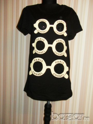 Дамска блузка - черна:), снимка 1 - Тениски - 7067468