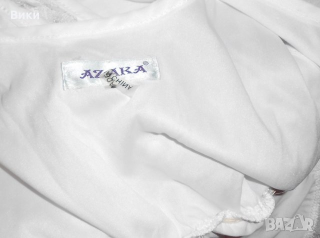Бяла рокля Azara, снимка 15 - Рокли - 22643590